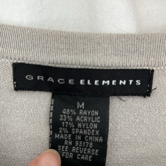 Grace Elements gray cardigan size medium - Picture 2 of 5